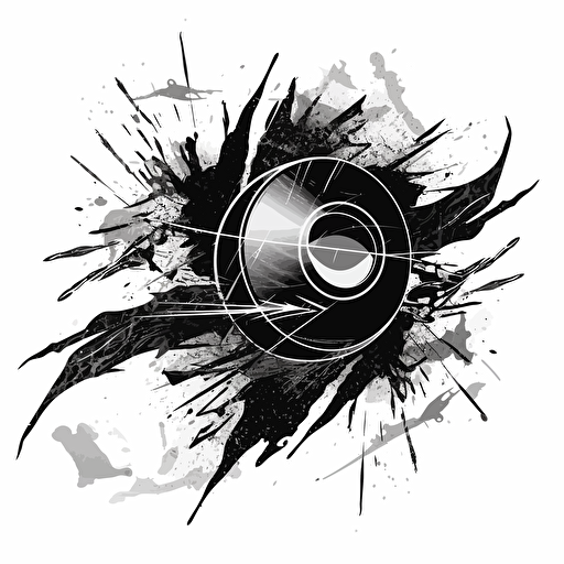 hockey puck struck by lightning vector at