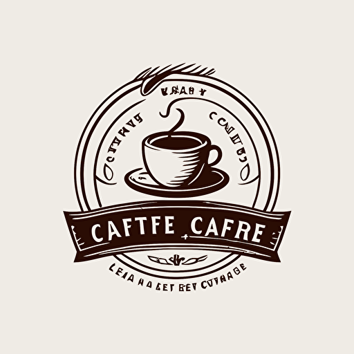 logo de tienda de café, minimalista, taza de café pequeña, fondo blanco, vector, 2d
