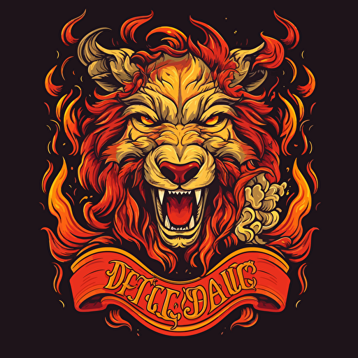 vector illustration of flames, like animal sytle drift club