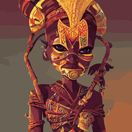 mask tribal afrika voodoo tribal video game character design 2d game fanart behance hd jesper ejsing rhads makoto shinkai lois van baarle ilya kuvshinov rossdraws global illumination