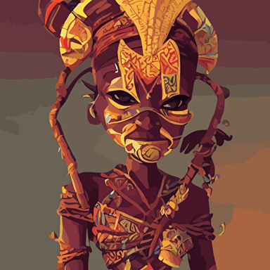mask tribal afrika voodoo tribal video game character design 2d game fanart behance hd jesper ejsing rhads makoto shinkai lois van baarle ilya kuvshinov rossdraws global illumination