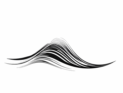 oneline wave surf, minimalist, simple, clean, professional design vector, contour, white background