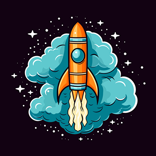 space rocket vector art