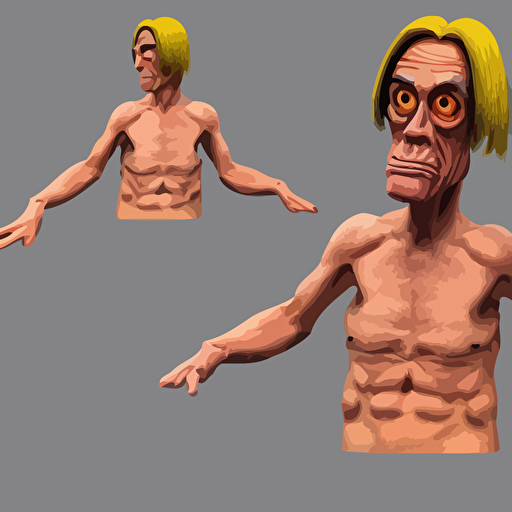 iggy pop 3d modeling character view pixar