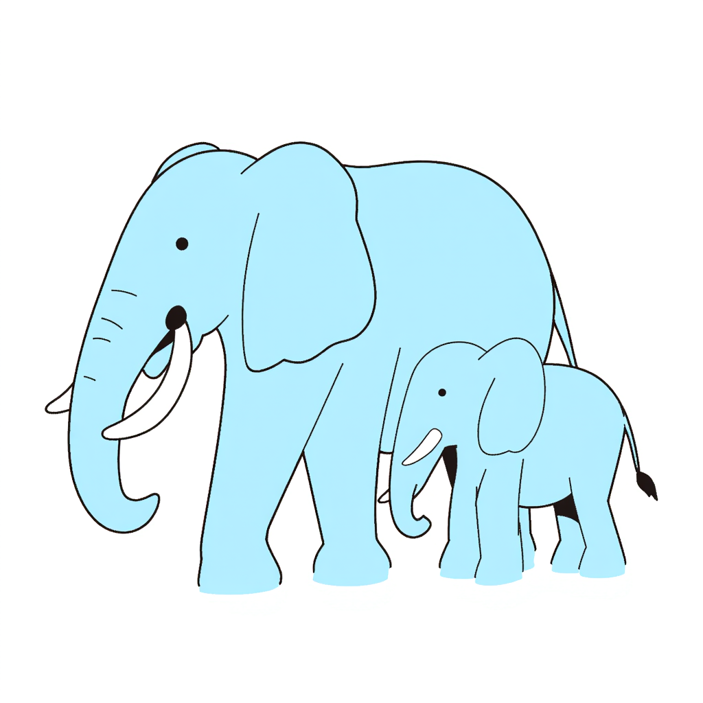 a family of elephants