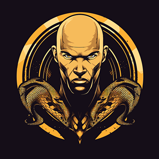 vector illustraton of black mamba, logo