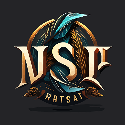 Logo with three letters must be a vector image