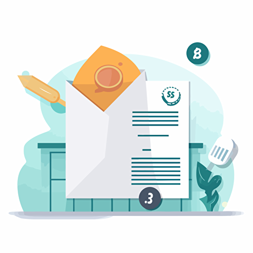 vector art showing a claim file being submitted to be paid by dollar symbol