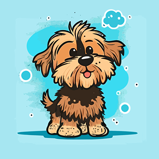 vector simple illustration sweet dog cartoon