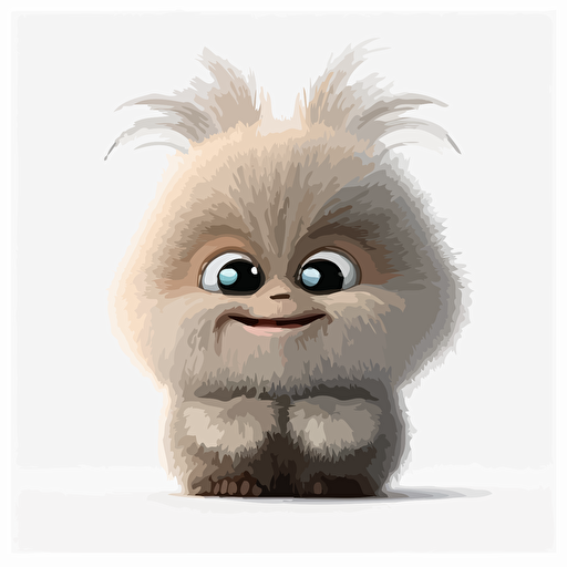 A gorgeus baby fur republican, smiling, white background, vector art , pixar style