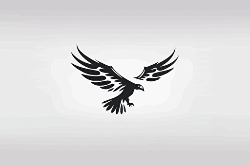 flying falcon logo minimalist adobe vector illustration high quality