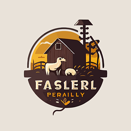 logo design, farm, modern, simple vector, flat 2d