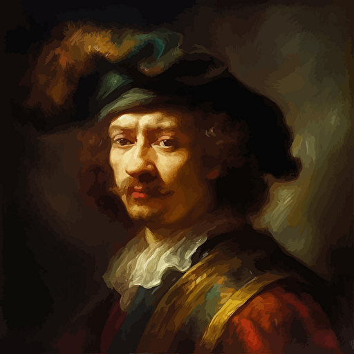 famous masterpiece painting of a vector w8, rembrandt, divinci, baroque, masterpiece painting, high end art, colors, masterpiece painting