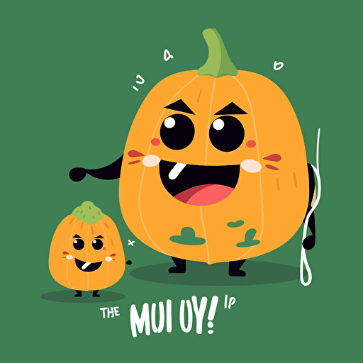 oh my gourd, vector flat, PNG, SVG, vector illustration