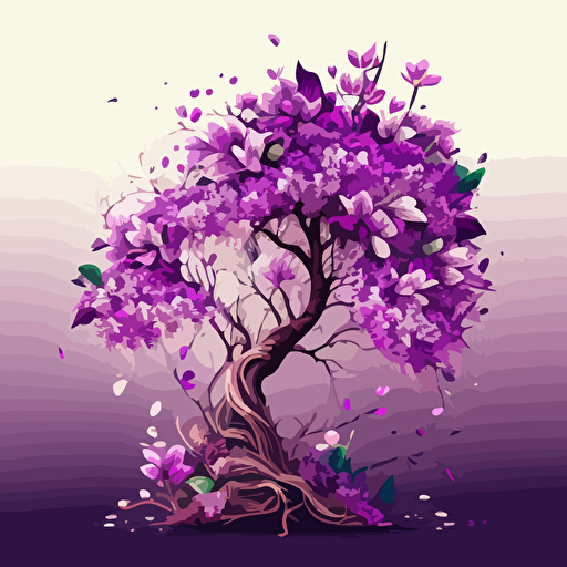 spring, vector, purple