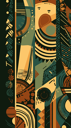 vector art illustration of abstract african pattern, wallpaper design