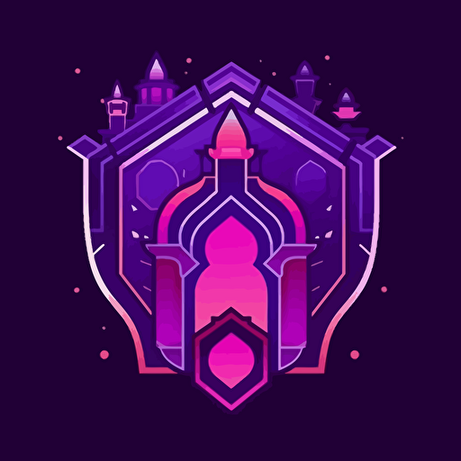 vector illustration, morrocan esport team, color purple and red
