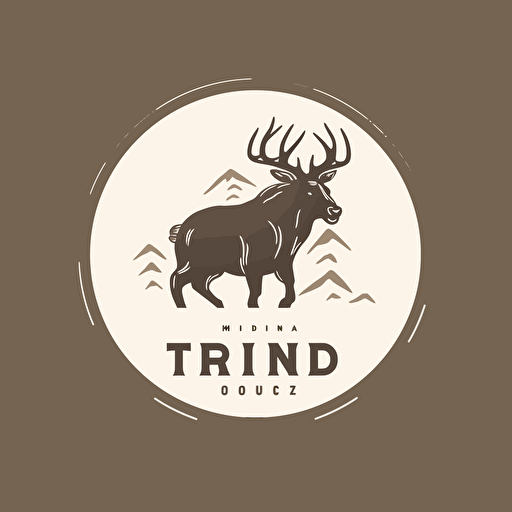 simple logo for a coffee roasting called tundra vector style