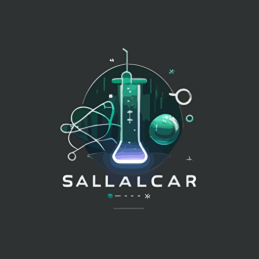 simple logo design that includes AI and Lab. Can include a beaker and futuristic science elements. Vector