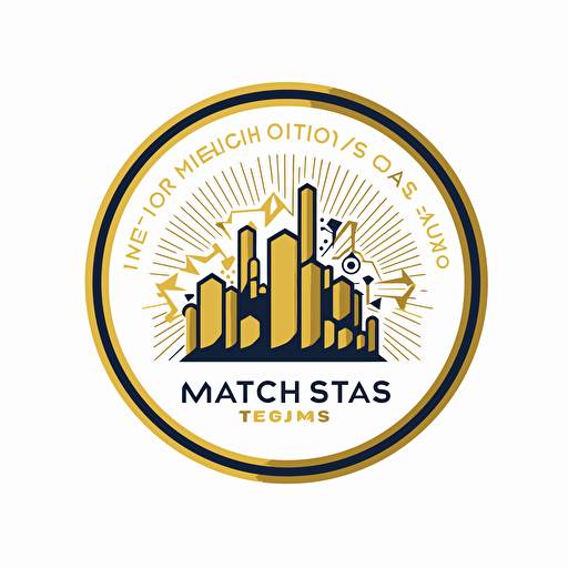 Midas touch of data analytics logo, minimalistic, vector, white background