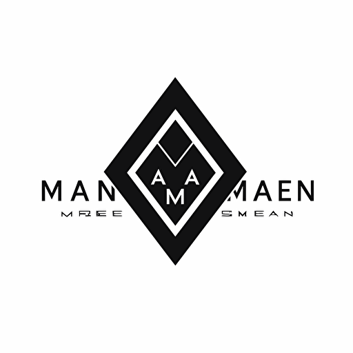 "M a m e n" logo wordmark, logo style, white background, simple vector logo, minimal