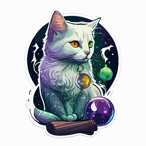 a sticker design vector image white background for the cat from hocus pocus