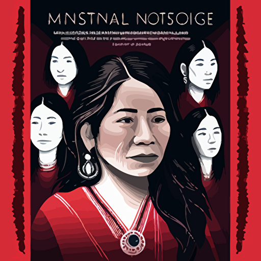 National day for Missing and Murdered Indigenous Women, Girls, and Two-spirited People report cover, vector