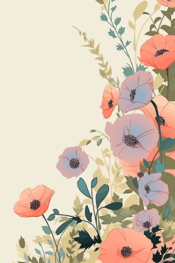 minimalist floral illustration, vector, no border, trending on Etsy