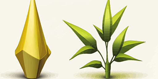 little bamboo shoot in vector draw style;medium bamboo shoot in vector draw style;largebamboo shoot in vector draw style
