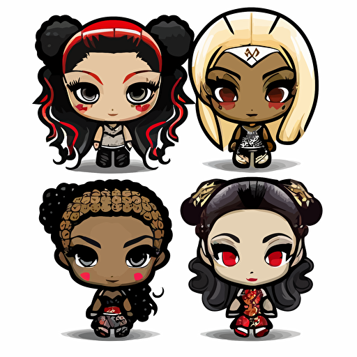 Bratz style, cell shaded CHIBI STYLE CLIPART VECTOR STYLE