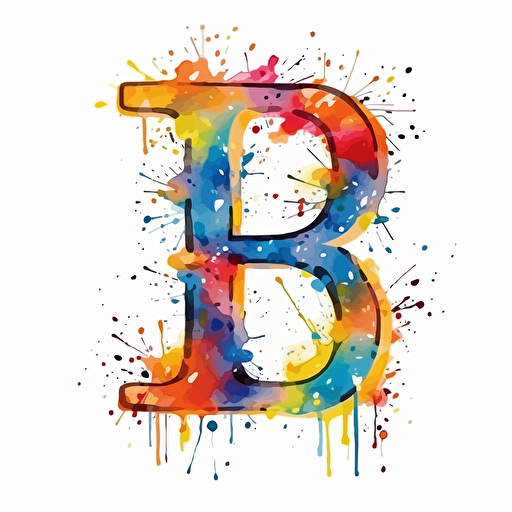 letter J, colored for young people, white background, vector