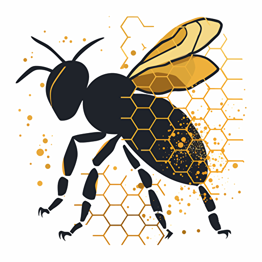 a 2d vector logo of a hive