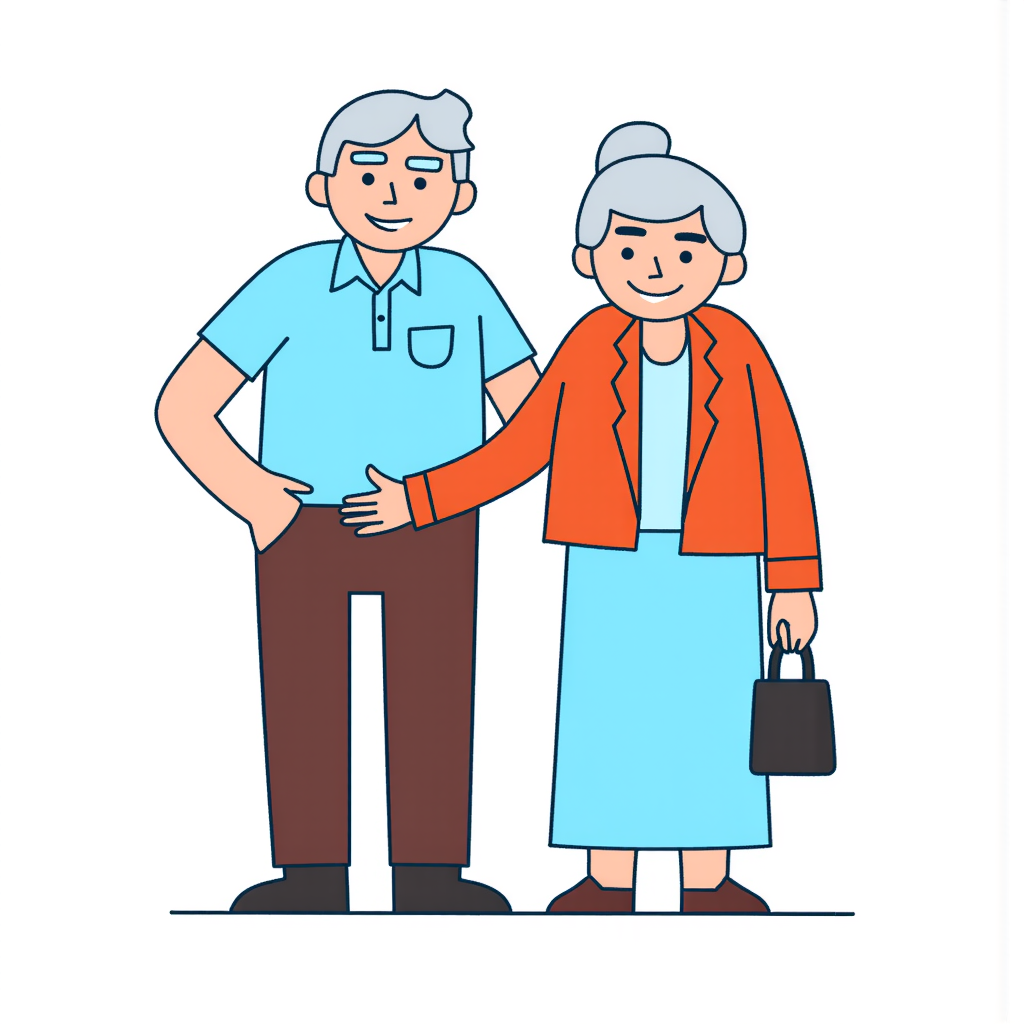 an elderly couple