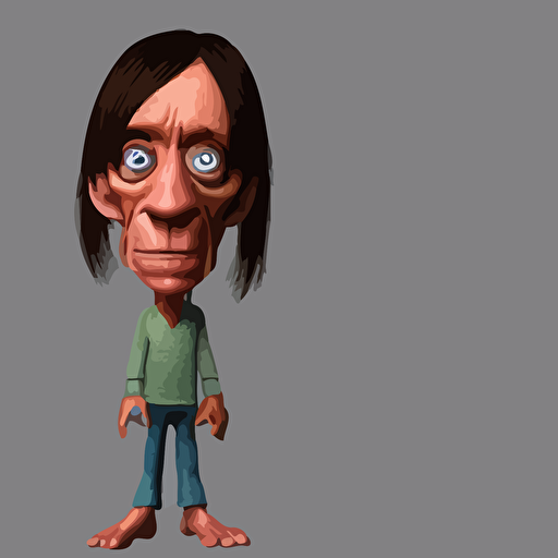 iggy pop 3d modeling character view pixar