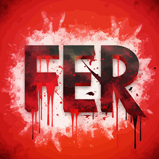 Grunge vector the word FREN red on bright background, abstract, solid colors, gritty