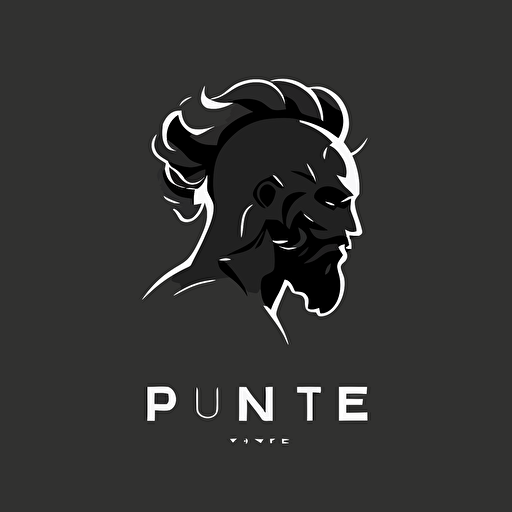 Logo of Neptune, simply form, flat, 2d, minimalist, mono color, design, agressive, minimal, vector