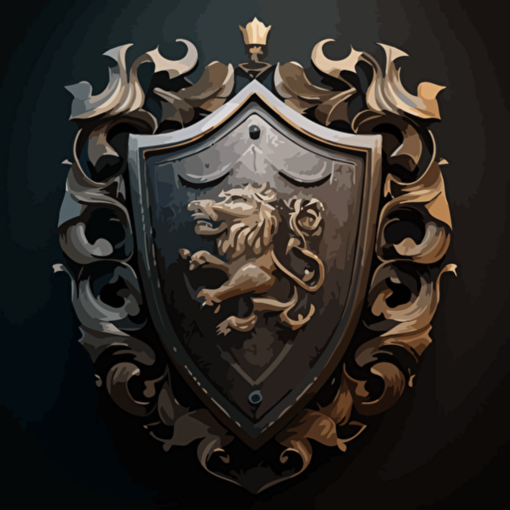 soccer shield of a king concept art, vector art