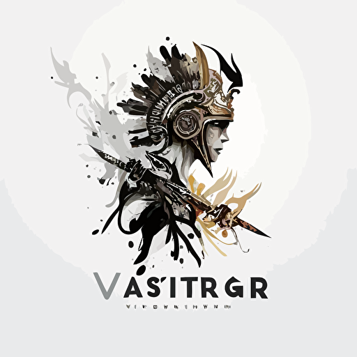 logo, design agency, warrior, modern, white background, Vector