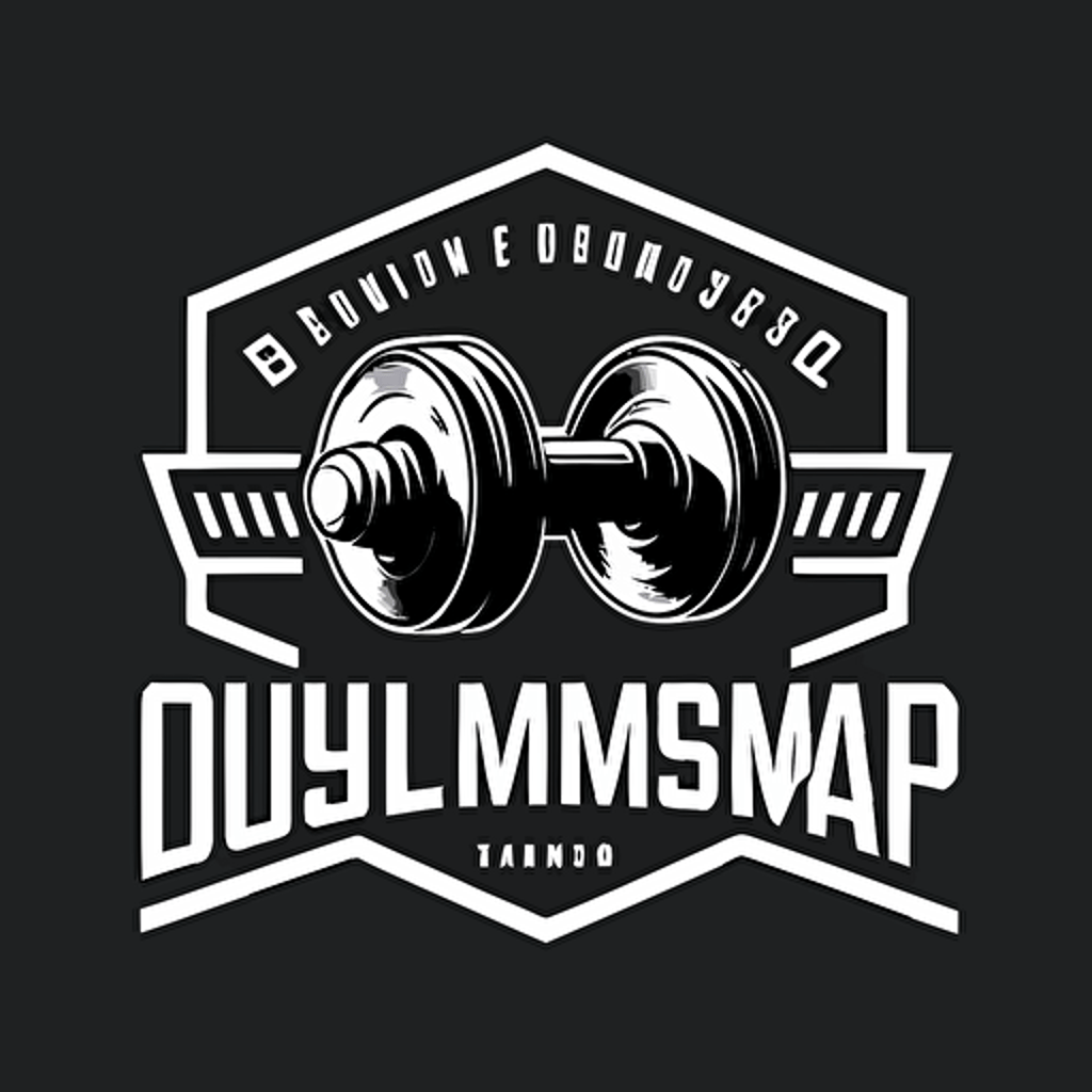 Dumbell gym logo, Vector logo