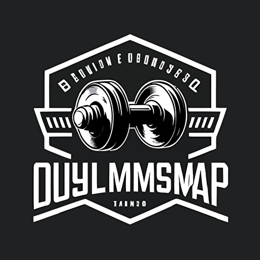 Dumbell gym logo, Vector logo