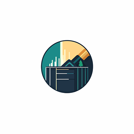 a simple logo for an environmental data analytics company, vector
