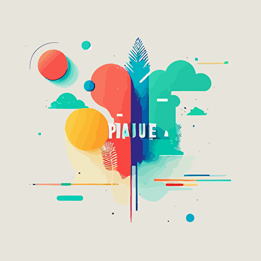 pause vector minimal illustration with colorful concept, modern design