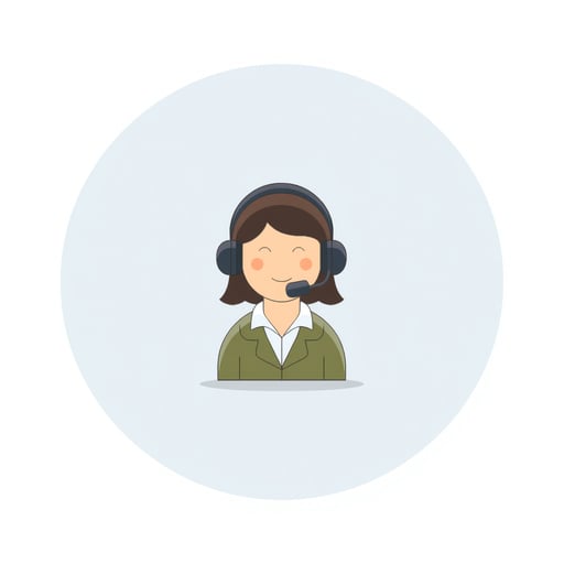 a customer support person 