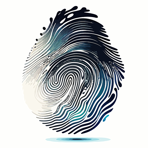 Digital Fingerprint, vector, illustrator, white background
