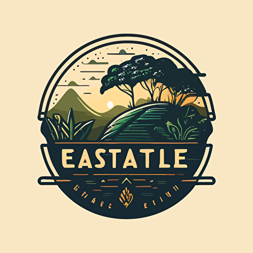 a flat vector logo for a sustainable lifestyle