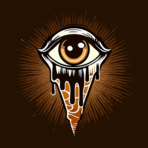 Eye Scream Design, vector logo, minimalistic