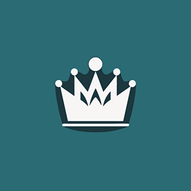 letter s and crown vector logo, simple, geometric