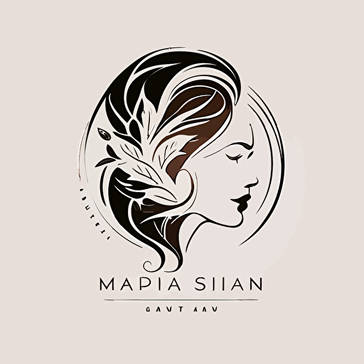 a logo for a hair and skin care company, minimalist vector art