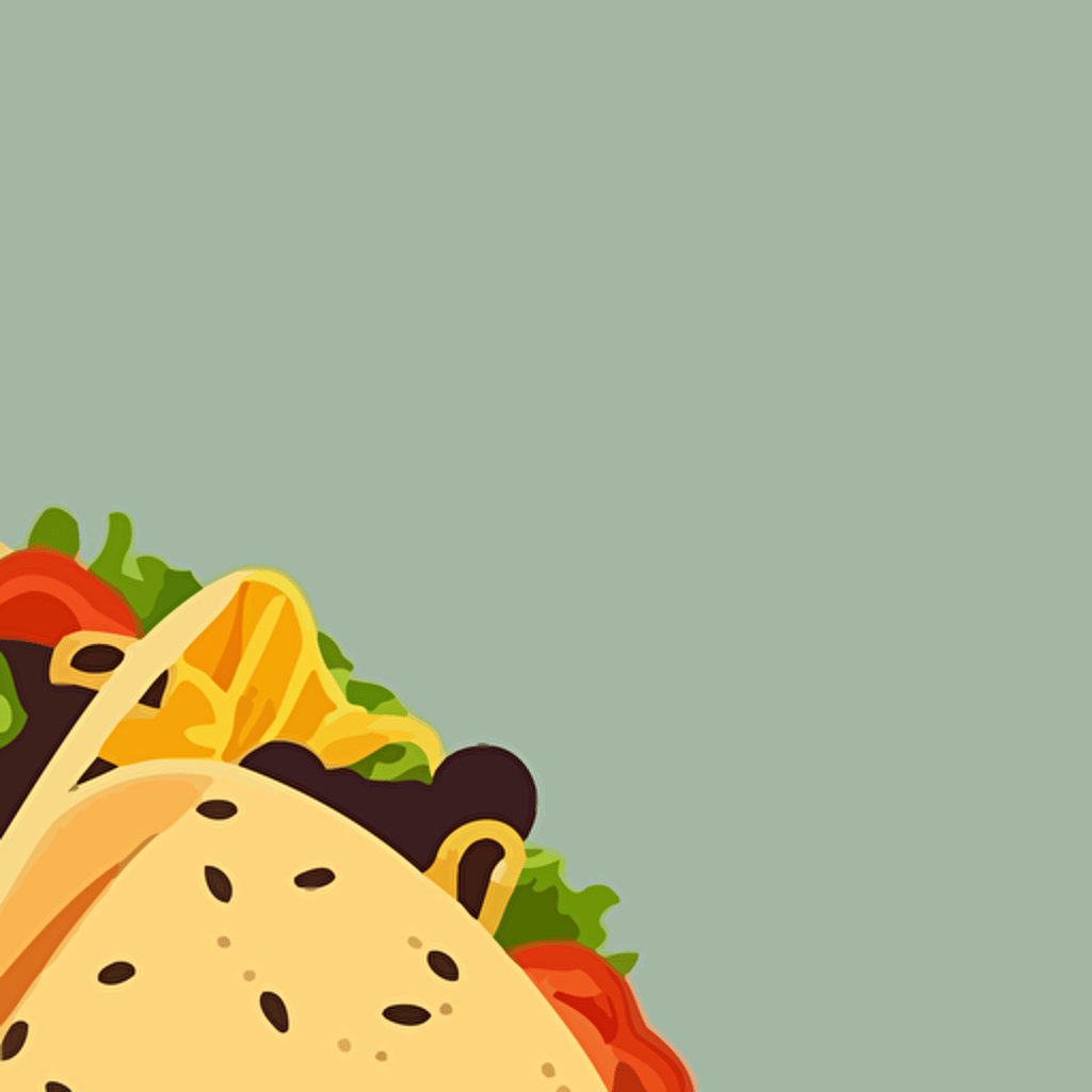 flat vector illustration of tacos