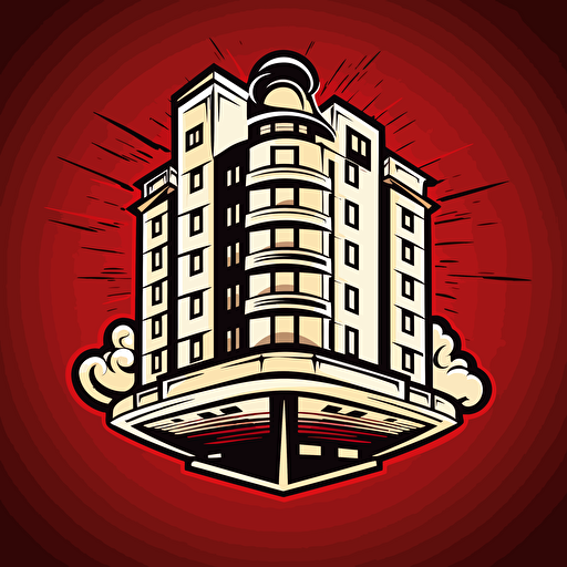 vector art image of a building company logo